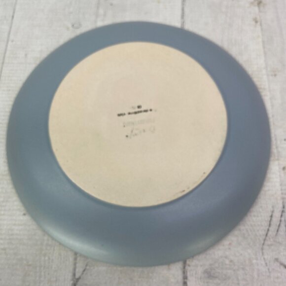 Chrissy Teigen GRAVINGS BLUE Color Motifs Textured Stoneware Salad Plates Set 4 - Picture 7 of 16